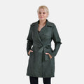 Doorbuster Gray Faux Leather Full Sleeve Long Jacket - S - Sticky add to cart bar