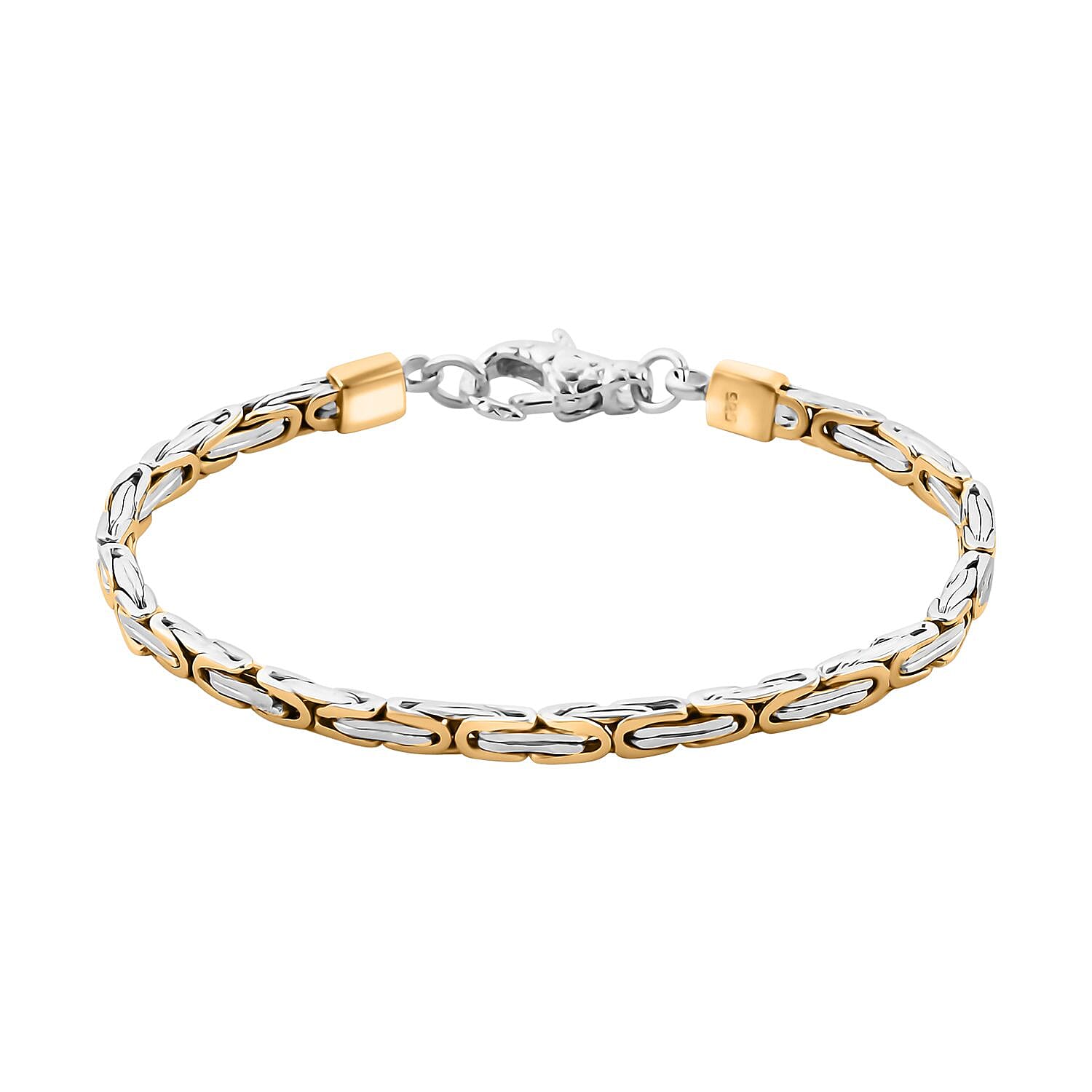 Bali Legacy Borobudur 4x2.5mm Bracelet in 22K Vermeil Yellow Gold and Sterling Silver (8.00 In) 16.55 Grams