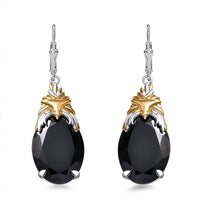 Epic Deal Thai Black Spinel Phoenix Earrings in 18K Vermeil YG and Rhodium Over Sterling Silver 35.20 ctw