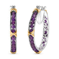 Karis African Amethyst 9.00 ctw Beaded Earrings in 18K YG Plated and Platinum Bond - Sticky add to cart bar
