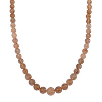 Golden Rutilated Quartz 320.00 ctw Beaded Necklace in 14K Yellow Gold Over Sterling Silver 20 Inches