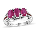 Niassa Ruby (FF) and Red Sapphire 2.25 ctw Ring in Rhodium Over Sterling Silver (Size 10.0) - Sticky add to cart bar