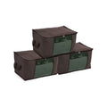 Set of 3 Non-Woven Fabric Storage Bag with Clear Window  Color- Dark Grey Size- 13.7 x 23.6 x 16.9 Inch - Sticky add to cart bar