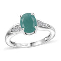 Premium Grandidierite, White Zircon Ring in Rhodium Over Sterling Silver (Size 10.0) 1.40 ctw - Sticky add to cart bar