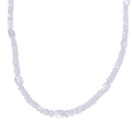 AAA Moon Glow Moonstone 100.00 ctw Beaded Moonlight Necklace in Rhodium Over Sterling Silver 18-20 Inches - Sticky add to cart bar