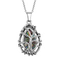 Abalone Shell Tree of Life Necklace (20-22 Inches) in Stainless Steel - Sticky add to cart bar