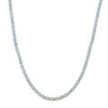 Epic Deal Ethiopian Welo Opal Tennis Necklace (18 Inches) in Rhodium Over Sterling Silver 23.65 ctw - Sticky add to cart bar