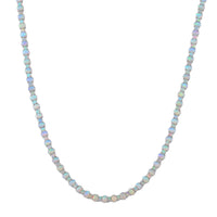 Epic Deal Ethiopian Welo Opal Tennis Necklace (18 Inches) in Rhodium Over Sterling Silver 23.65 ctw