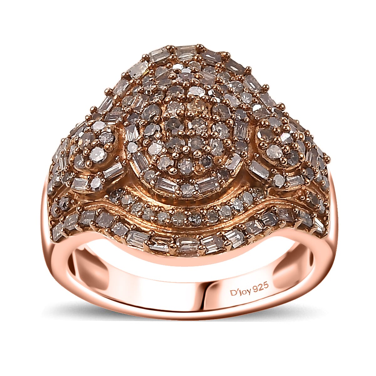 Diamond Radiant Ring in  Sterling Silver
