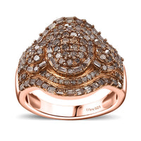 Diamond Radiant Ring in  Sterling Silver