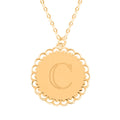 Italian Initials C Necklace in 10K Yellow Gold 1.50 Grams 18-20 Inches - Sticky add to cart bar