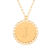 Italian Initials J Necklace in 10K Yellow Gold 1.50 Grams 18-20 Inches