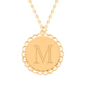 Italian Initials M Necklace in 10K Yellow Gold 1.50 Grams 18-20 Inches - Sticky add to cart bar