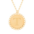 Italian Initials T Necklace in 10K Yellow Gold 1.50 Grams 18-20 Inches - Sticky add to cart bar