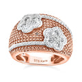 Karis Natural Champagne Diamond Accent Floral Ring in 18K RG Plated (Size 10.0) - Sticky add to cart bar