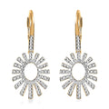 Karis White Diamond Accent Snowflake Earrings in Platinum Bond and 18K Yellow Gold Plated - Sticky add to cart bar