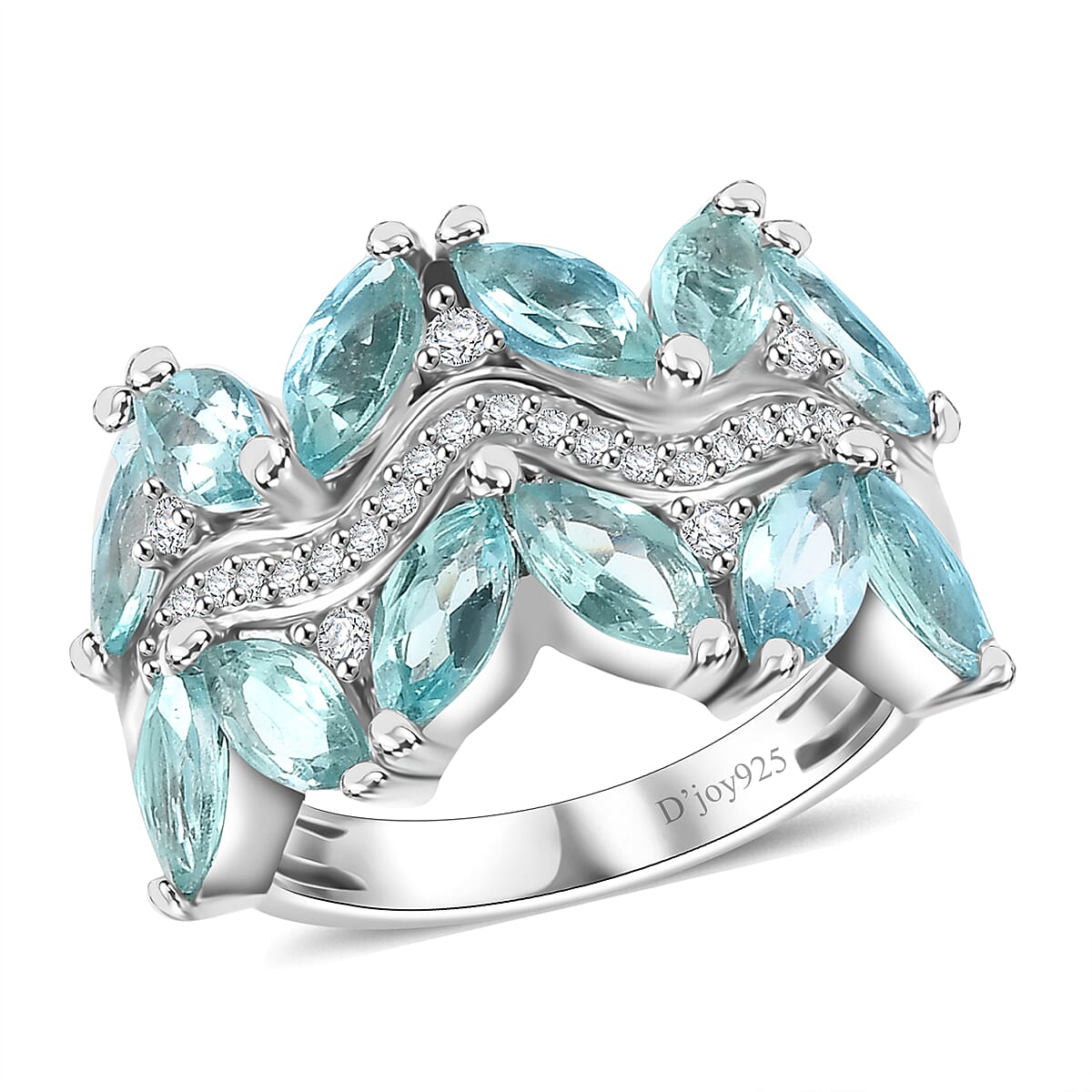 Ring Information Type	Fashion Ring Metal	Sterling Silver Height	25 mm Approx. Width	23 mm Approx. Length	15 mm Approx. Plating	Rhodium Plating