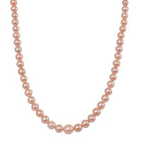 Peach Edison Pearl 340.00 ctw Necklace in 14K Yellow Gold Over Sterling Silver 20 Inches