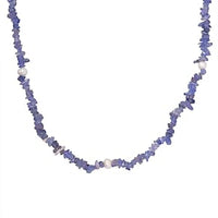 Tanzanite and Freshwater Pearl 175.00 ctw Necklace in Silvertone 36 Inches