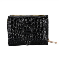 Gold Crocodile Embossed RFID Protected Faux Leather Wallet (4.3"x3.2")