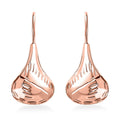 Organic Shape Teardrop Earrings in 14K RG Over Sterling Silver 2.50 Grams - Sticky add to cart bar