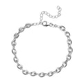 Cable Chain Bracelet in Sterling Silver (6.50-8.50In) 5.50 Grams - Sticky add to cart bar