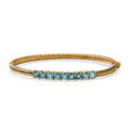 Karis Betroka Blue Apatite Bangle Bracelet in 18K YG Plated (6.50 In) 3.30 ctw - Sticky add to cart bar