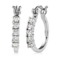 EverTrue White Zircon 1.75 ctw Hoop Earrings in Stainless Steel - Sticky add to cart bar