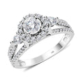 14K White Gold Diamond G-H I1 Ring (Size 5.0) 1.00 ctw - Sticky add to cart bar