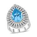 Chairman Vault Collection Certified & Appraised Rhapsody 950 Platinum AAAA Santa Maria Aquamarine (5.08 cts), Diamond (E-F, VS) (1.92 cts) Ring (Size 9.0) (14.62 g) 7.00 ctw - Sticky add to cart bar