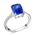 Certified and Appraised Rhapsody AAAA Tanzanite and Diamond 2.70 ctw Ring in 950 Platinum, Solitaire Engagement Rings,Promise Rings For Women (Size 5.0) - Sticky add to cart bar