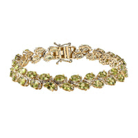 Peridot 17.75 ctw Bracelet in 18K Vermeil Yellow Gold Over Sterling Silver (7.25 In)