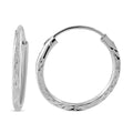Textured Hoop Earrings in Sterling Silver 1.25 Grams - Sticky add to cart bar