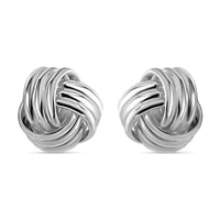 Knot Stud Earrings in Sterling Silver 2.08 Grams