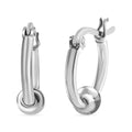 Captive Bead Hoop Earrings in Sterling Silver 2.03 Grams - Sticky add to cart bar