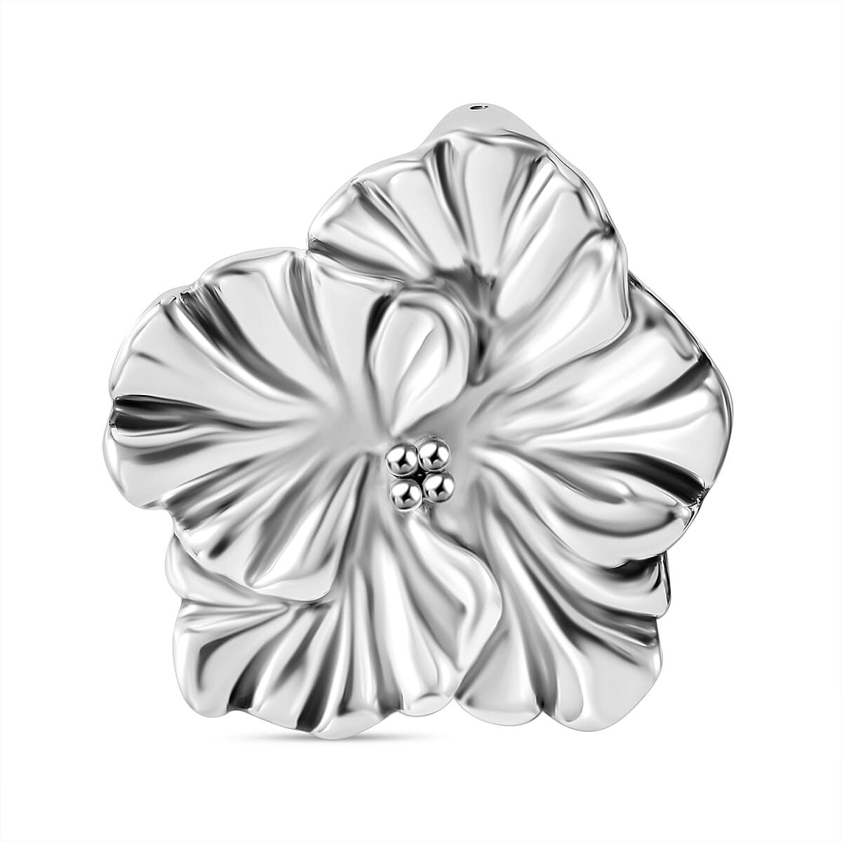 Flower Pendant without Chain in Sterling Silver 7.8 Grams