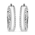 Rope Twisted Hoop Earrings in Sterling Silver 10 Grams - Sticky add to cart bar