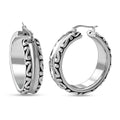 Filigree Hoop Earrings in Sterling Silver 10.5 Grams - Sticky add to cart bar