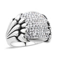 White Austrian Crystal Ring in Sterling Silver (Size 10) - Sticky add to cart bar