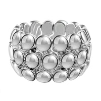 Bubbles Stretch Bracelet in Sterling Silver 64 Grams