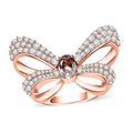 Pink Morganite and Moissanite 1.70 ctw Ring in 18K Vermeil Rose Gold Over Sterling Silver - Sticky add to cart bar