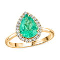 Certified & Appraised Luxoro 14K Yellow Gold AAA Boyaca Colombian Emerald, Diamond (I2) (0.26 cts) Ring (Size 10.0) 2.35 ctw - Sticky add to cart bar