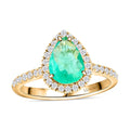 Certified & Appraised Luxoro AAA Boyaca Colombian Emerald and I2 Diamond 1.50 ctw Ring in 14K Yellow Gold - Sticky add to cart bar