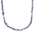 Tanzanite and Freshwater Pearl 172.00 ctw Chips Necklace 36 Inches - Sticky add to cart bar
