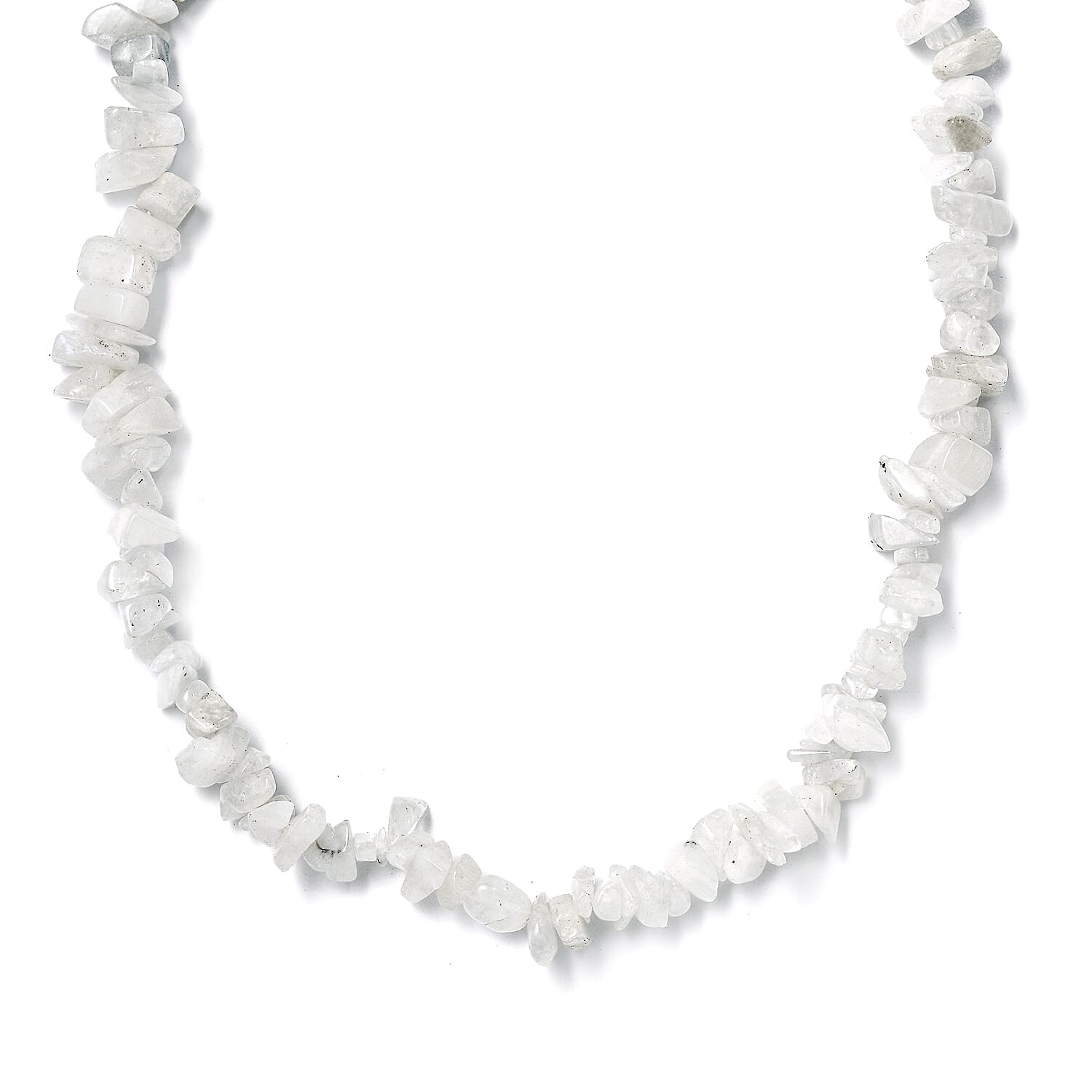 Rainbow Moonstone Chips 235.00 ctw Necklace 28 Inches