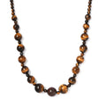 Tiger's Eye 175.00 ctw Necklace in Stainless Steel 20 Inches - Sticky add to cart bar