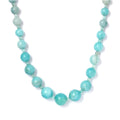 Amazonite 165.00 ctw Beaded Necklace in Stainless Steel 20 Inches - Sticky add to cart bar