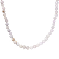 White Jade 160.00 ctw Beaded Necklace in Stainless Steel 20 Inches