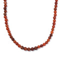 Red Jade (D) 90.00 ctw Beaded Necklace in Stainless Steel 20 Inches - Sticky add to cart bar