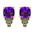 Kagem Zambian Amethyst and Multi Gemstone 3.10 ctw Stud Earrings in 18K Vermeil Yellow Gold Over Sterling Silver - Sticky add to cart bar